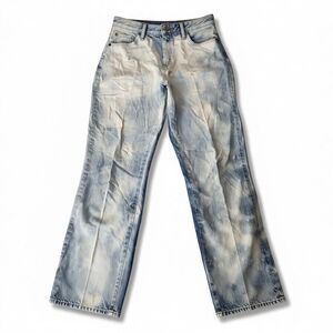 Lee Vintage 80's Relaxed Fit Bleached Distressed Denim Jeans Size 6P